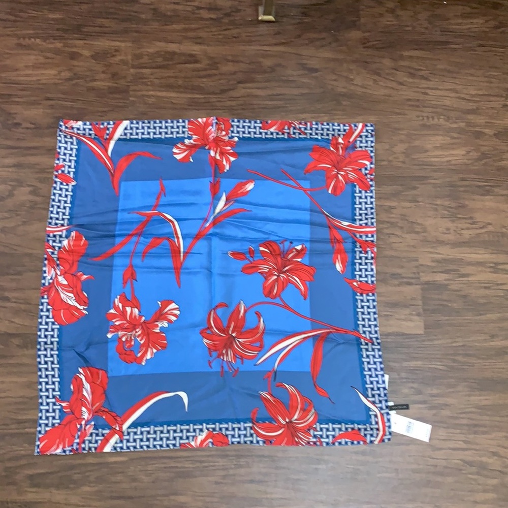 Ann Taylor iris silk little scarf - Picture 2 of 12